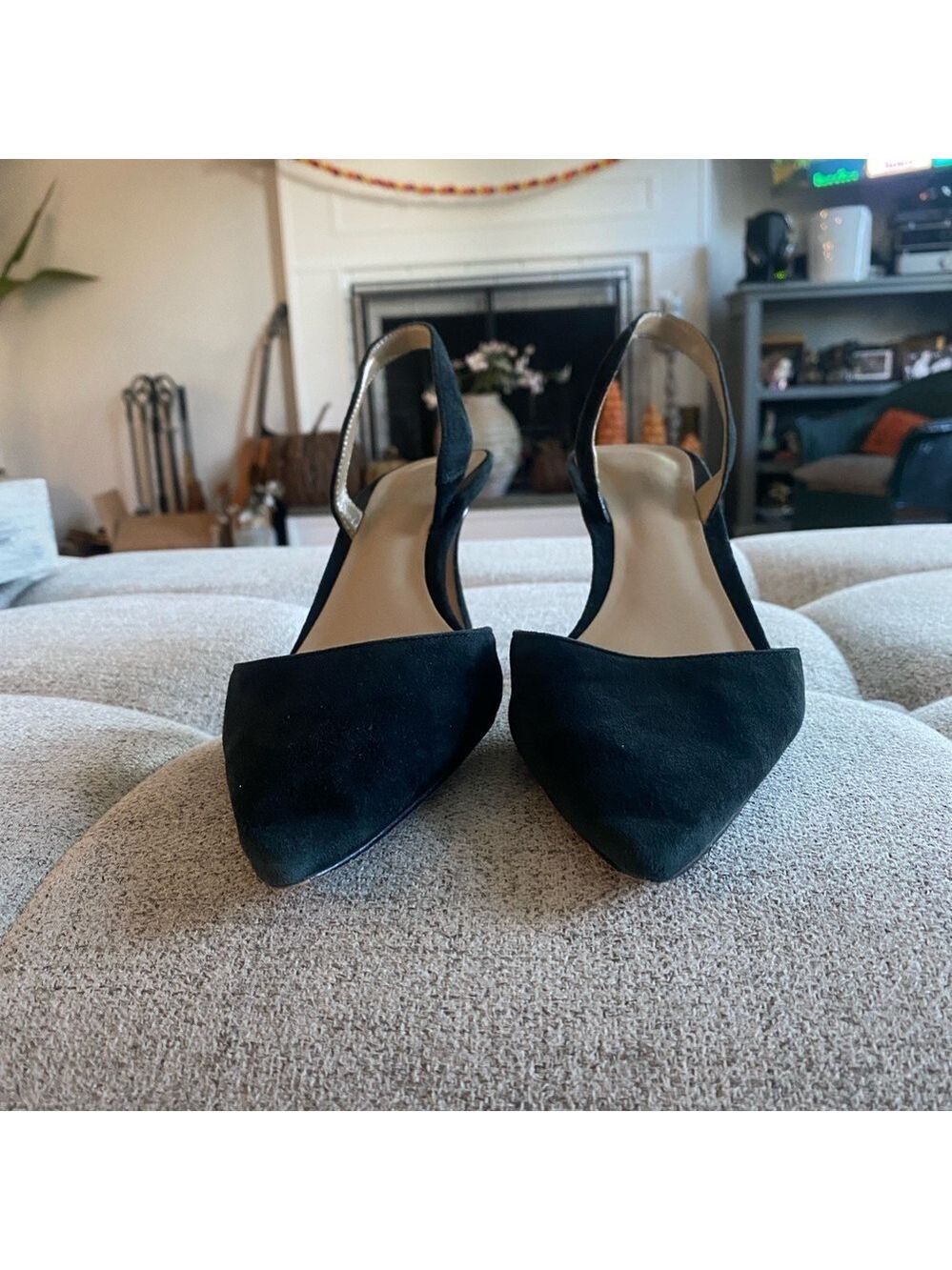 Ann Taylor Kerry Suede Slingback Pumps – Size 7 – Pointed Toe Heels - Picture 3 of 8